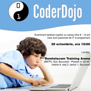 Copiii pasionati de IT si programare se intalnesc la Coder Dojo