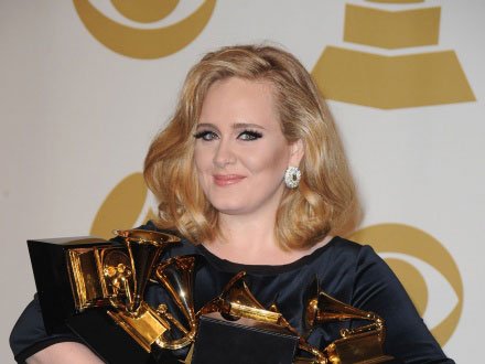 Adele - cele mai multe premii Grammy