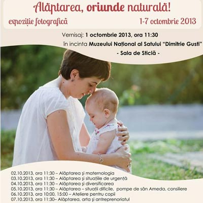 Expozitie fotografica cu tema: Alaptarea, oriunde naturala