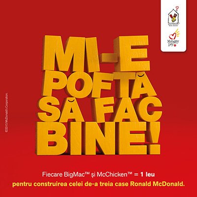 Vino la McDonald’s si implica-te in campania Mi-e pofta sa fac bine