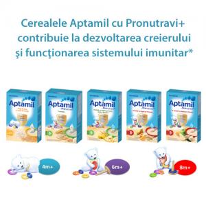 Cerealele Aptamil cu Pronutravi+ contribuie la dezvoltarea creierului şi funcţionarea sistemului imunitar*