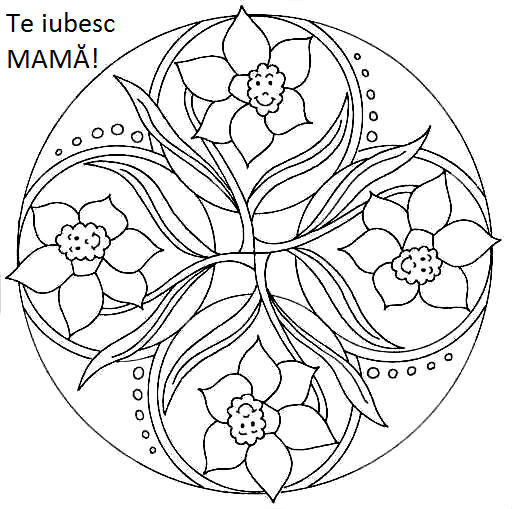 Planse de colorat cu Model de 8 martie