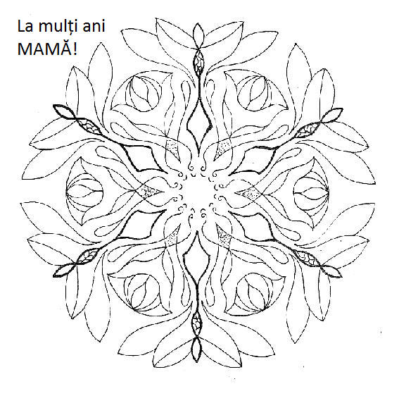 Planse de colorat cu La multi ani in martie