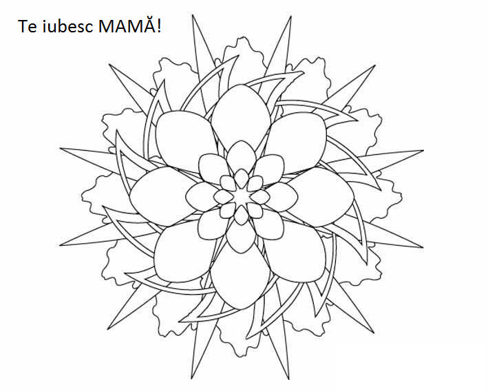 Planse de colorat cu Diamante de ziua mamei