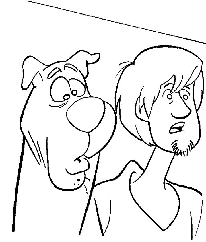 Planse de colorat cu Scooby Doo