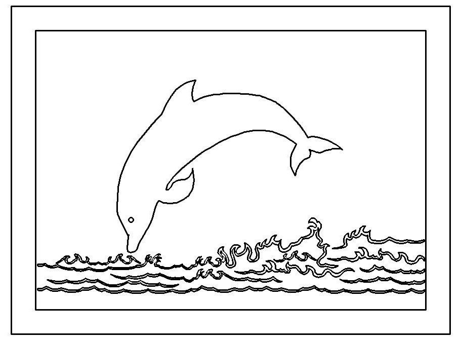 Planse de colorat cu Delfin de mare