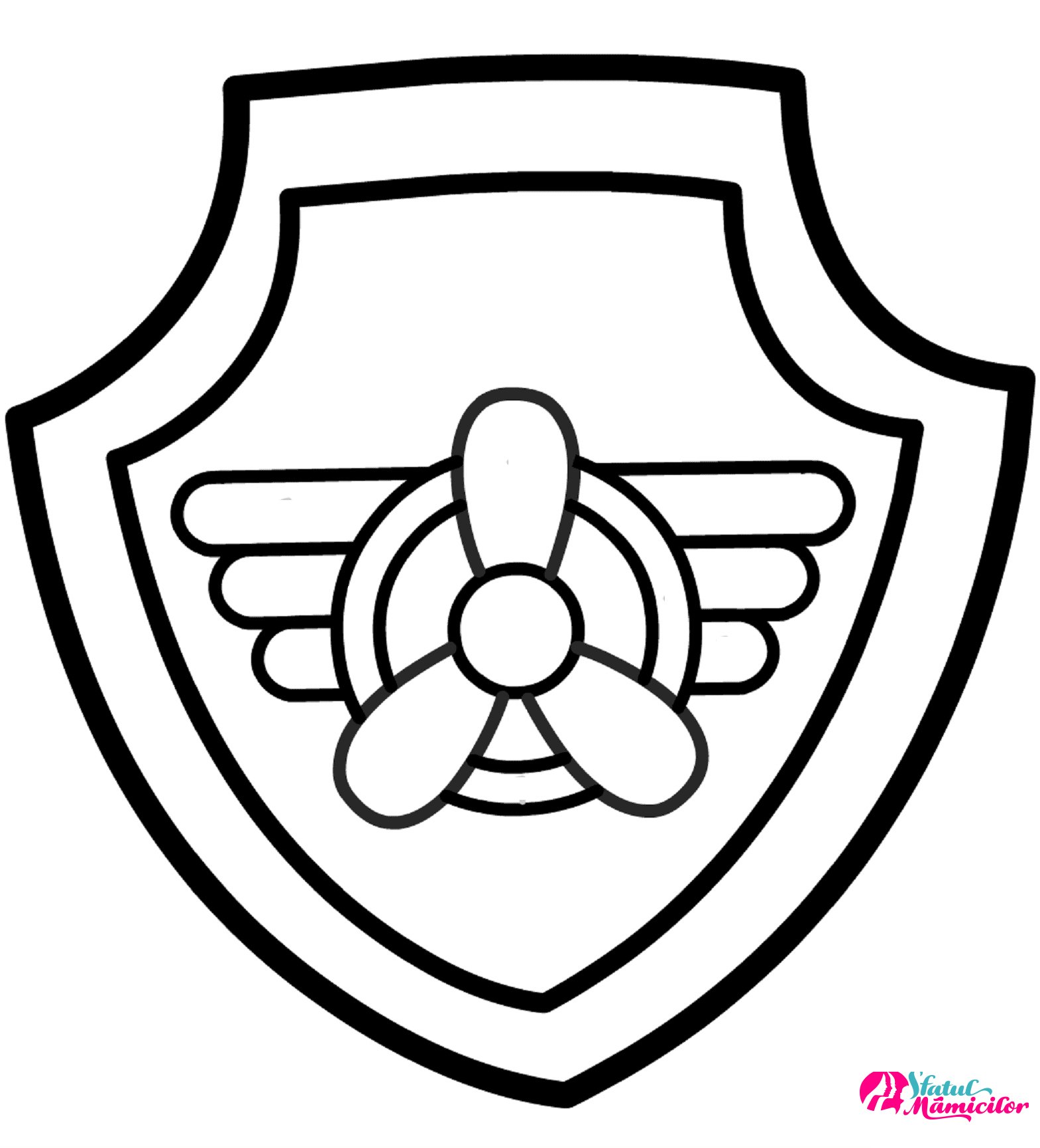 Emblema Skye - Plansa de colorat