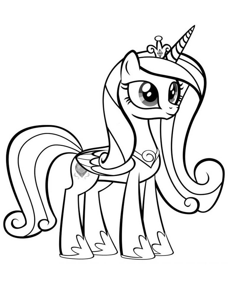 Princess Cadence - Plansa de colorat