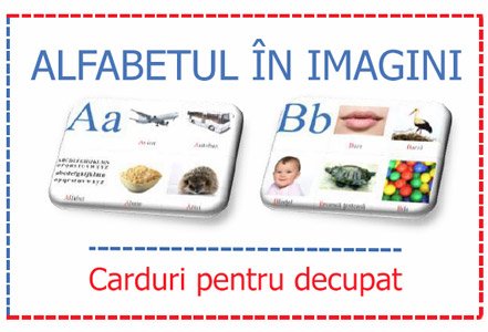 Alfabetul in imagini - carduri pentru decupat